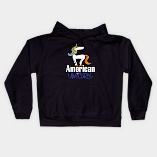 American Unicorn Kids Hoodie